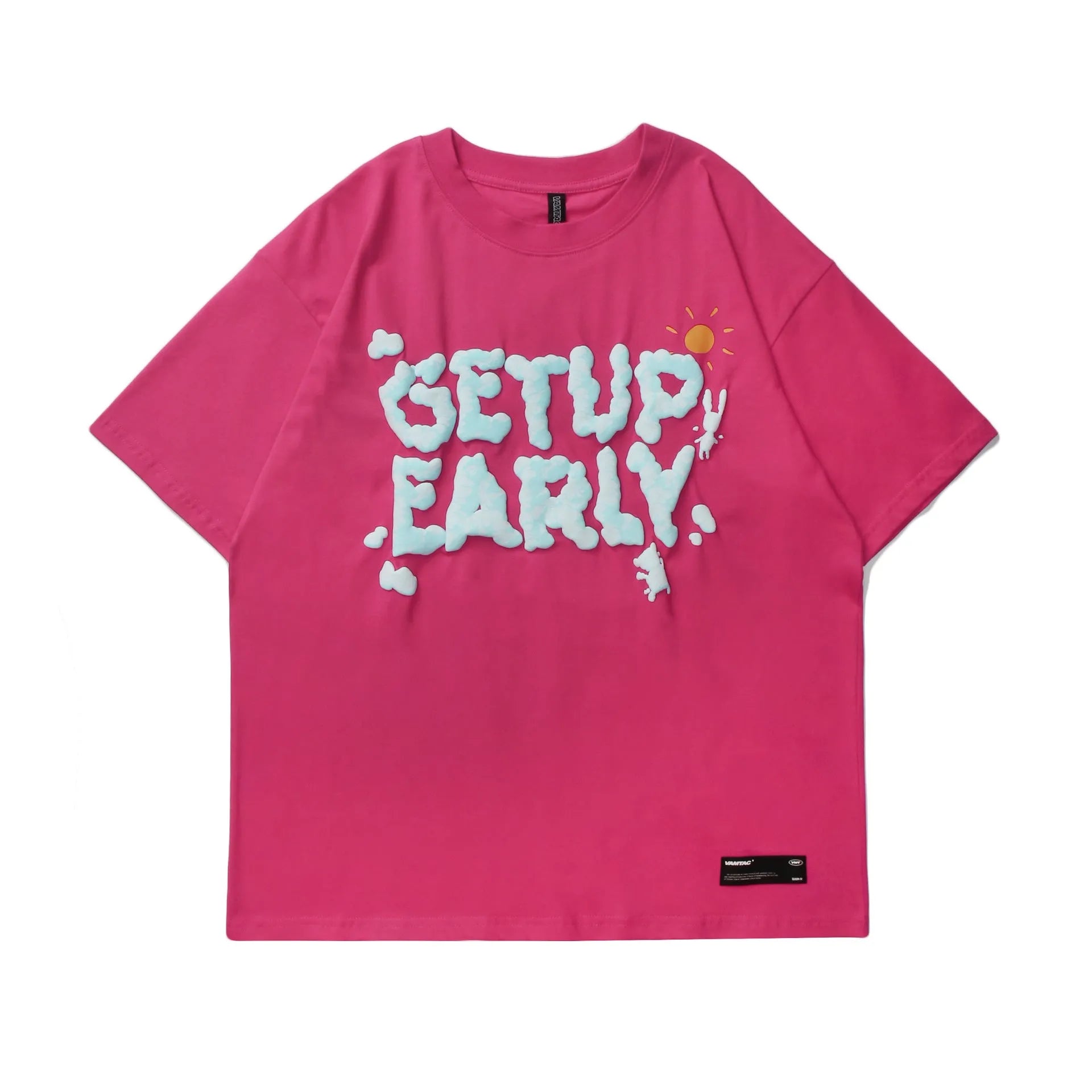 Foam Printing Short-Sleeved T-Shirt Getup Early - Bellarte Enchanté Foam Printing Short-Sleeved T-Shirt Getup Early